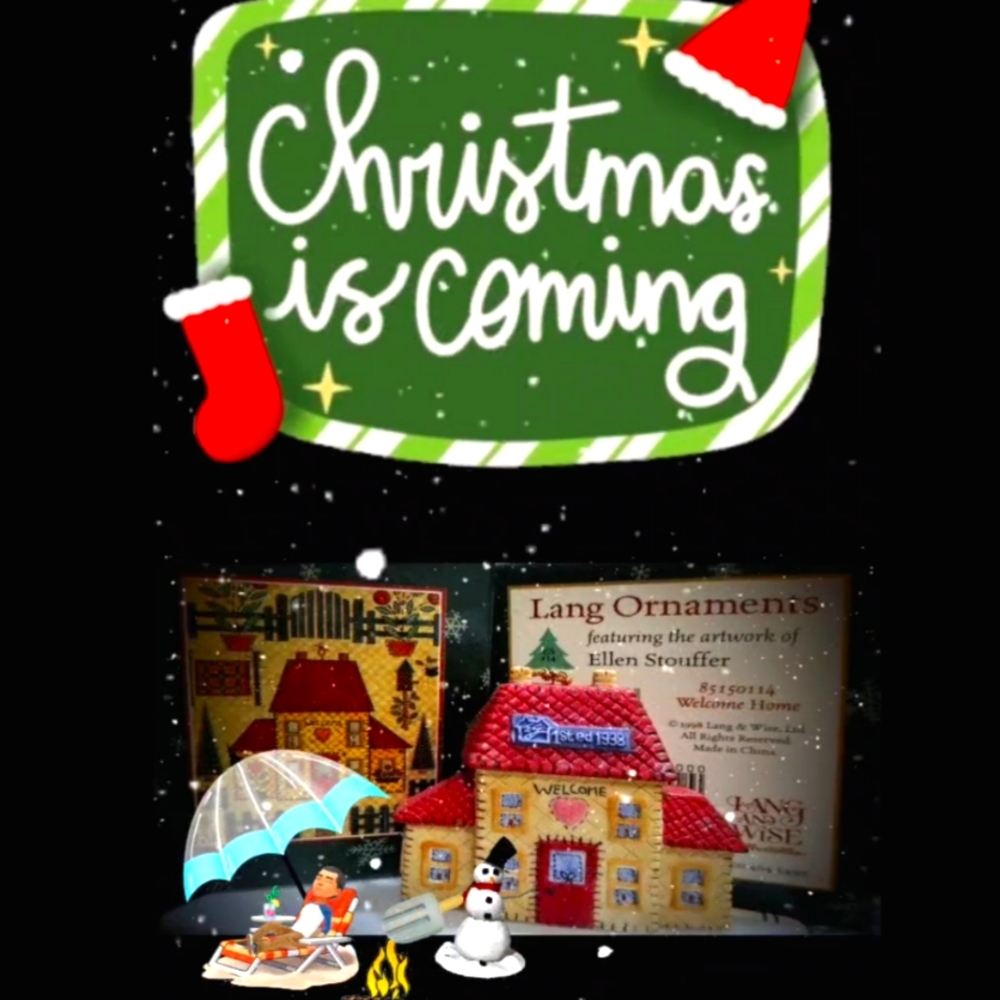 '98 Lang And Wise Ornaments - Welcome Home -85150114- Ellen Stouffer Art ES#14